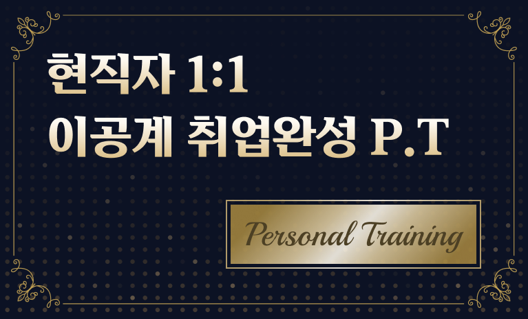 지속적인 현직자 1:1 맞춤 케어! 이공계 취업완성 P.T
